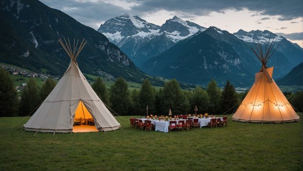Événements uniques avec location tipi à haute savoie